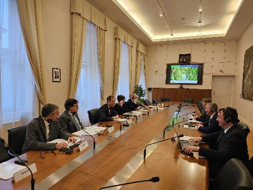 Un momento dell'incontro con la delegazione della Regione Vysocina (Repubblica Ceca)