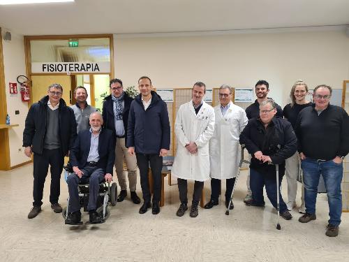 Il governatore Fedriga in visitaalla sede dell'Uildm a Fontanafredda