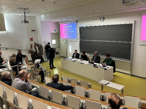 Momenti della presentazione dei due nuovi laboratori di fisica quantistica all'Università di Trieste