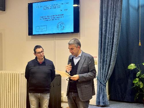 L'assessore regionale Pierpaolo Roberti (a destra) con il presidente dell'Unione degli Istriani Massimiliano Lacota