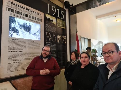 Il vicegovernatore della Regione con delega alla Cultura, Mario Anzil, in visita al Museo della Grande Guerra a Redipuglia.