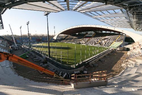 Cantiere dei lavori per il nuovo Stadio Friuli - Udine 19/01/2015