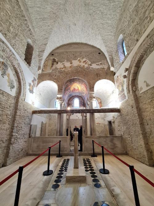 Il monastero di Santa Maria in Valle di Cividale che ospita l'antico Tempietto longobardo visitato dall'assessore Sebastiano Callari.