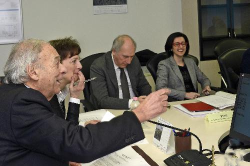 Ettore Romoli (Sindaco Gorizia, presidente CAL) e Sara Vito (Assessore regionale Ambiente ed Energia) durante la seduta del Consiglio delle Autonomie Locali (CAL) - Udine 22/01/2015