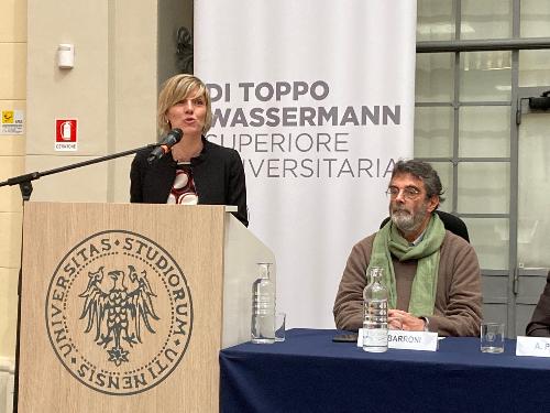 L’assessore regionale alle Finanze Barbara Zilli all’inaugurazione dell’anno accademico della Scuola superiore universitaria di Toppo Wassermann di Udine