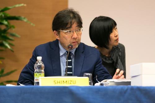 Masao Shimizu [Rappresentante Prefettura di Shizuoka (Giappone)] all'incontro di gemellaggio tra il Monte Fuji [Prefettura di Shizuoka (Giappone)] e lo Zoncolan (Friuli Venezia Giulia) - Udine 30/01/2015