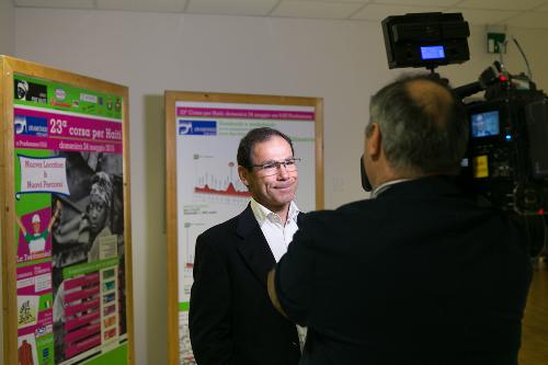 Davide Cassani (Commissario tecnico Nazionale Ciclismo) all'incontro di gemellaggio tra il Monte Fuji [Prefettura di Shizuoka (Giappone)] e lo Zoncolan (Friuli Venezia Giulia) - Udine 30/01/2015