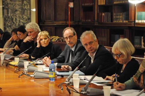 Gianni Torrenti (Assessore regionale Cultura) al Tavolo della prima riunione della Commissione per le celebrazioni del 40° anniversario della morte di Pier Paolo Pasolini, al MiBACT - Roma 05/02/2015