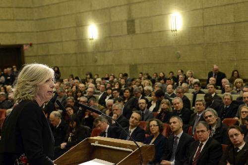 Stefania Giannini (Ministro Istruzione, Università e Ricerca) interviene all'inaugurazione dell'Anno Accademico 2014-2015 dell'Università degli Studi - Trieste 06/02/2015