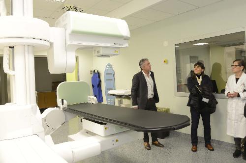 Debora Serracchiani (Presidente Regione Friuli Venezia Giulia) visita il nuovo reparto di Radiologia, con la nuova TAC, al Santa Maria della Misericordia - Udine 07/02/2015