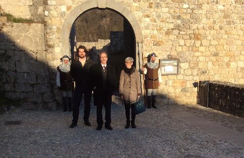 Gianni Torrenti (Assessore regionale Cultura) e Alma Concil (Sindaco Ragogna) al Castello - Ragogna 09/02/2015