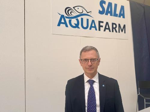 L'assessore Stefano Zannier alla settima edizione di Aquafarm alla Fiera di Pordenone