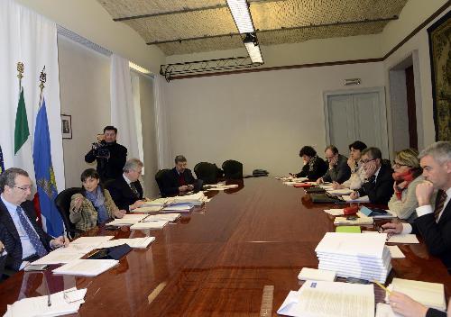 Debora Serracchiani (Presidente Regione Friuli Venezia Giulia) presiede la riunione della Giunta regionale del FVG - Trieste 13/02/2015