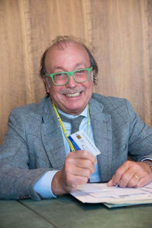 Guido Martinelli [Direttore Scuola Internazionale Superiore di Studi Avanzati (SISSA) Trieste] alla firma della Convenzione Quadro tra Regione Friuli Venezia Giulia, Università, SISSA e Insiel S.p.A. - Trieste 17/02/2015