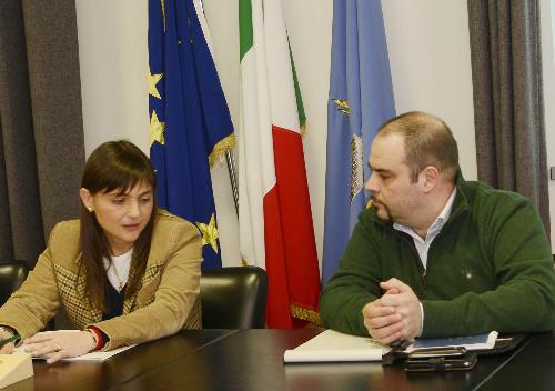 Debora Serracchiani (Presidente Regione Friuli Venezia Giulia) e Ivan Buzzi (Sindaco Pontebba) - Udine 19/02/2015