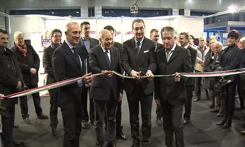 Ettore Romoli (Sindaco Gorizia) e Sergio Bolzonello (Vicepresidente Regione FVG e assessore Attività produttive, Commercio, Cooperazione, Risorse agricole e forestali) all'inaugurazione della quarantatreesima edizione di ExpoMeGo - Gorizia 19/02/2015