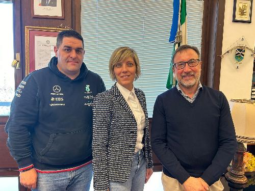 L'assessore regionale alle Finanze Barbara Zilli con il sindaco di Osoppo Luigino Bottoni (a destra) e il vice sindaco Lorenzo Tiepolo