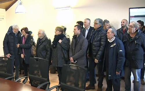 Cerimonia di consegna dei lavori per il dragaggio dei canali prospicienti l'abitato di Marano - Marano Lagunare 21/02/2015