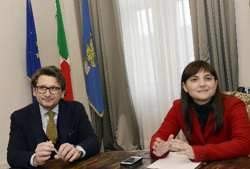 Zeno D'Agostino (Commissario Autorità Portuale Trieste) e Debora Serracchiani (Presidente Regione Friuli Venezia Giulia) in una foto d'archivio