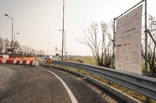 Lavori del 'Nuovo svincolo di Palmanova e Variante della strada regionale "352 di Grado". Lotto 3 - Stralcio 2: da via Cajù (Cervignano del Friuli) alla strada regionale 352 (Terzo di Aquileia)' - 23/02/2015 (Foto Menis)