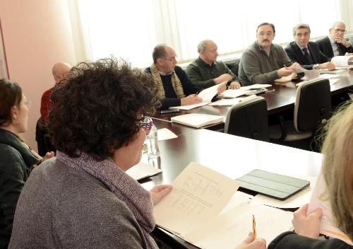 Loredana Panariti (Assessore regionale Lavoro) all'incontro con i rappresentanti delle istituzioni, dei sindacati e delle categorie economiche per il rilancio economico dell'Isontino, nella sede della Regione FVG - Gorizia 25/02/2015