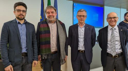 Da sinistra Simone Peruzzi, Mauro Pascolini, Stefano Zannier e Roberto Pinton  