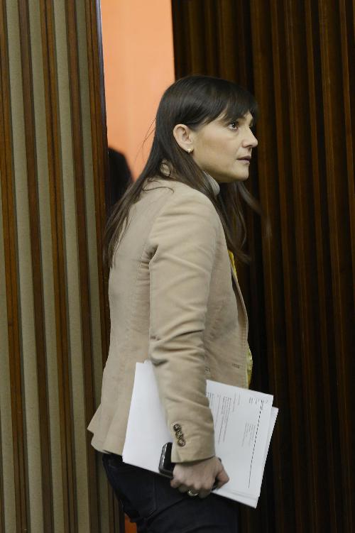 Debora Serracchiani (Presidente Regione Friuli Venezia Giulia) entra nell'Aula del Consiglio regionale - Trieste 03/03/2015