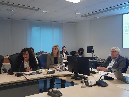L'assessore regionale alle Infrastrutture e territorio Cristina Amirante durante la seduta del Consiglio delle Autonomie Locali (Cal) 