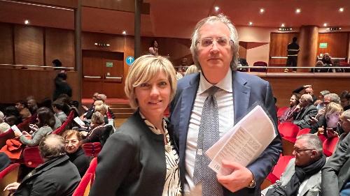 L'assessore regionale alle Finanze Barbara Zilli con il presidente del Conservatorio Tomadini Guglielmo Pelizzo