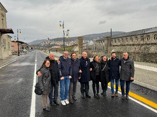 Un momento dell'inagurazione della bretella di Porto Vecchio