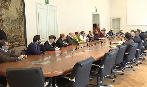 Riunione del Tavolo sulla crisi della CoopCa con Sergio Bolzonello (Vicepresidente Regione FVG e assessore Attività produttive e Cooperazione), sindacati confederali, rappresentanti dei lavoratori e dell'Azienda - Trieste 20/03/2015