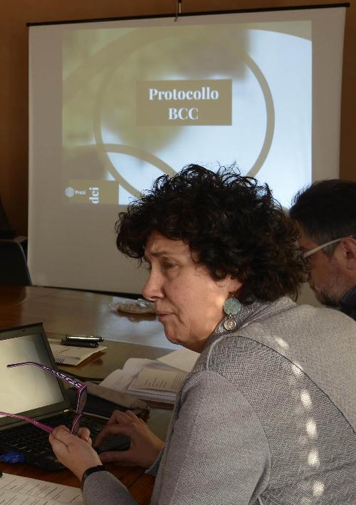 Loredana Panariti (Assessore regionale Lavoro e Formazione) presenta il Piano del Lavoro 2015 alle organizzazioni sindacali della provincia di Pordenone, nella sede della Regione FVG - Pordenone 23/03/2015