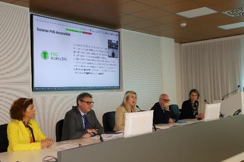Un momento della presentazione del Sistema integrato dell’accessibilità della Regione