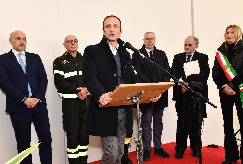 Il governatore Massimiliano Fedriga durante il suo intervento