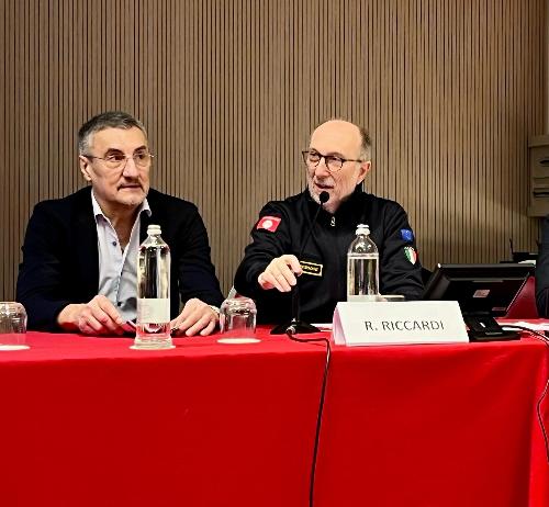 L'assessore regionale alla Salute, Riccardo Riccardi con Roberto Petri direttore di Chirurgia generale ospedale Santa Maria della Misericordia a Udine.