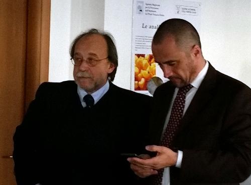 Bernardo De Bernardinis [Presidente Istituto Superiore Protezione e Ricerca Ambientale (ISPRA)] e Luca Marchesi (Direttore ARPA FVG) - Palmanova 08/04/2015