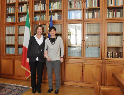 Beatrice Lorenzin (Ministro Salute) e Debora Serracchiani (Presidente Regione Friuli Venezia Giulia) - Roma 09/04/2015