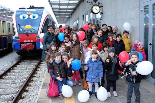 Il treno Cesarino in un appuntamento del 2013 a Cividale del Friuli
