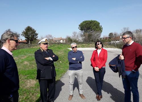 Un momento del sopralluogo dell'assessore regionale Pierpaolo Roberti al circuito di Mariano del Friuli.