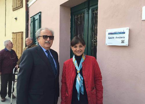 Debora Serracchiani (Presidente Regione Friuli Venezia Giulia) all'inaugurazione dello "Spazio Amideria" (ex fabbrica di amido di riso) - Saciletto di Ruda 11/04/2015