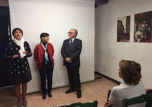 Debora Serracchiani (Presidente Regione Friuli Venezia Giulia) all'inaugurazione dello "Spazio Amideria" (ex fabbrica di amido di riso) - Saciletto di Ruda 11/04/2015