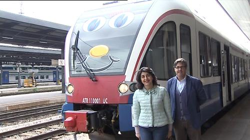 Mariagrazia Santoro (Assessore regionale alle Infrastrutture e Mobilità) e Maurizio Ionico (amministratore unico della FUC – ferrovia Udine-Cividale) – Cividale del Friuli 11/04/2015