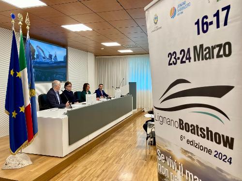 Una fase della presentazione del Lignano boat show 2024