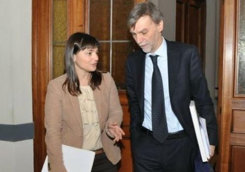 Debora Serracchiani, presidente Friuli Venezia Giulia e Graziano Delrio, ministro per le Infrastrutture
