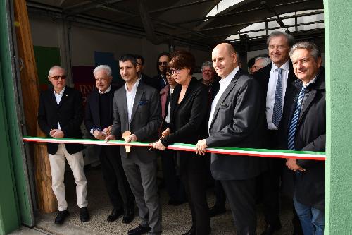 L'assessore Rosolen all'inaugurazione della nuova Innovation platform del Cluster legno arredo Fvg nella sede della Fondazione Casa dell'Immacolata a Udine