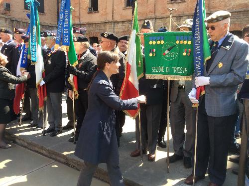 Debora Serracchiani (Presidente Regione Friuli Venezia Giulia) al Monumento Nazionale della Risiera di San Sabba per le celebrazioni della Liberazione - Trieste 25 aprile 2015