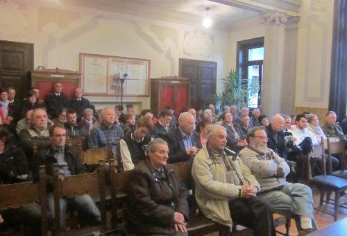 Platea alla tavola rotonda "Accoglienza e Legalità", in Municipio - Pontebba 27/04/2015 (Foto Gianluca Martina)