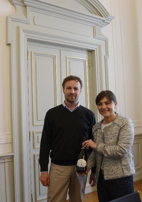 Franc Fabec (Presidente Kmečka Zveza) e Debora Serracchiani (Presidente Regione Friuli Venezia Giulia) - Trieste 29/04/2015
