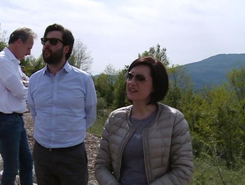 Sara Vito (Assessore regionale Ambiente ed Energia) in sopralluogo alle Cave di Pietra Piasentina - San Leonardo / San Pietro al Natisone 05/05/2015