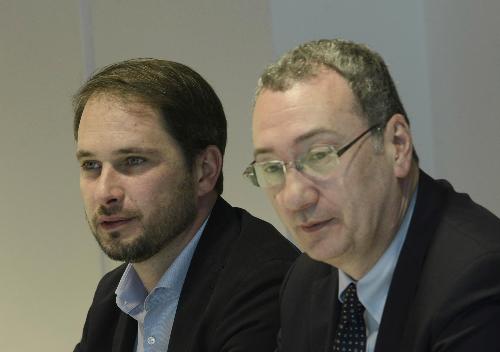 Cristiano Shaurli (Assessore regionale Politiche agricole) e Sergio Bolzonello (Vicepresidente Regione Friuli Venezia Giulia) in una foto d'archivio